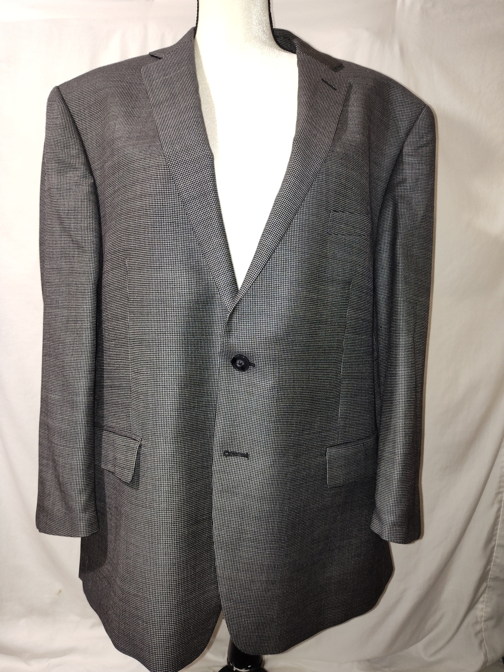 Calvin Klein Men's Gray Micro-Check Sport Coat